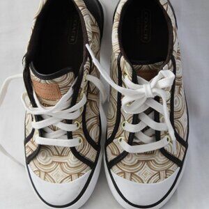Coach Barrett Pre-Owned C Swirl Logo A1052 Sneakers Size 7.5